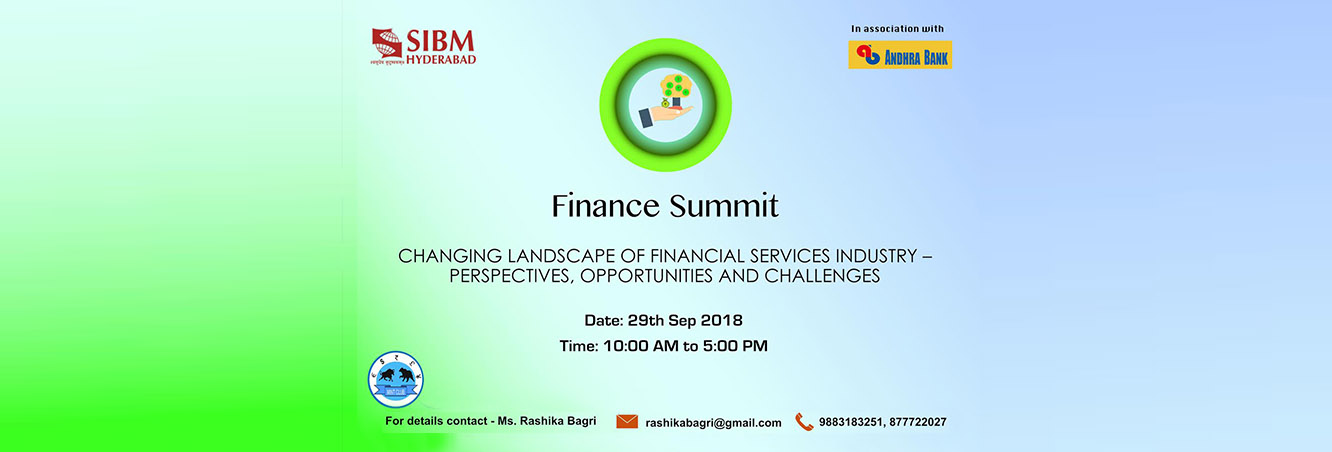 Fianance Summit - Changing Landscape Of Financial Services Industry