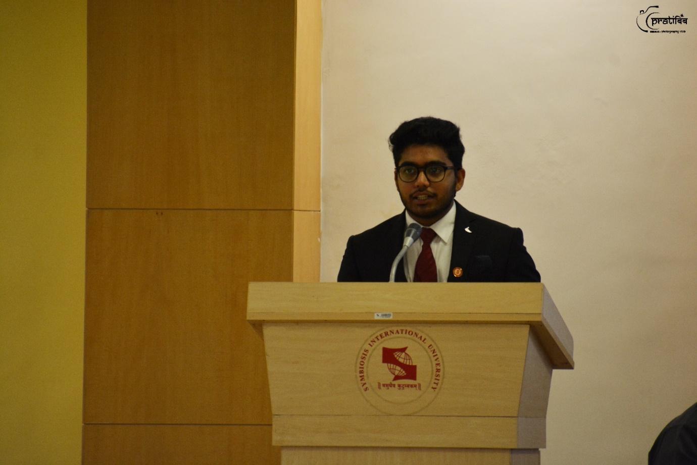 Word of thanks by Mr. Rohit Karna, head of Mint Club - SIBM-H