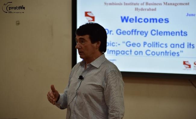 Dr. Clements addressing to the SIBM – Hyd students