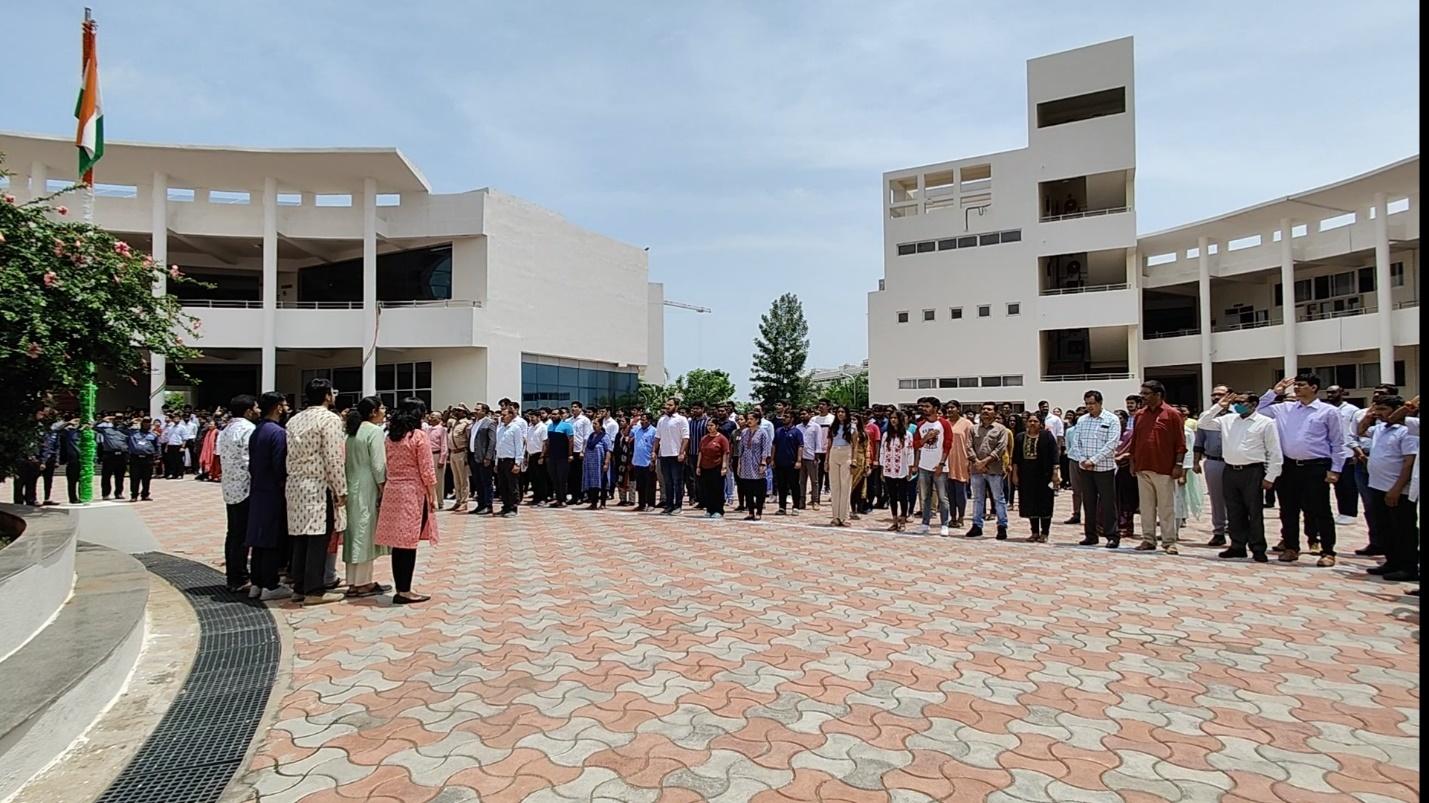 SIBM Hyderabad students singing the national anthem