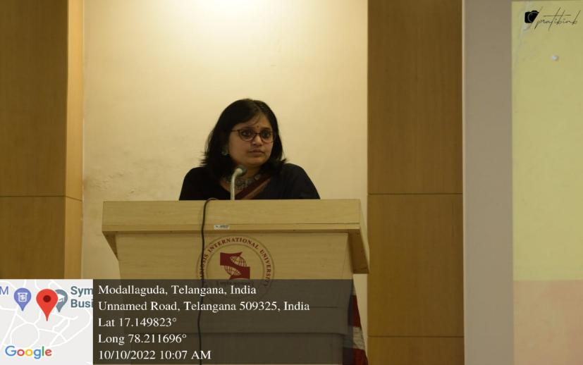 Ms. Hima Bindu Achanta giving her presentation on Gender Equality