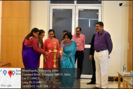 Lamp lighting by Dr. Shyamsunder Chitta, Dr.Ridhi Rani, and our esteemed guest