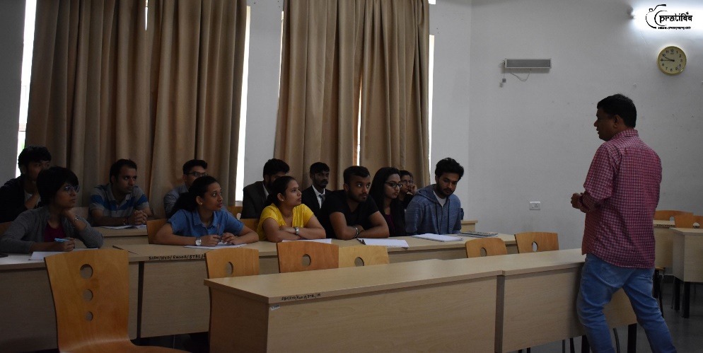 Mr. Ajit Jain addressing the SIBM-Hyd Students
