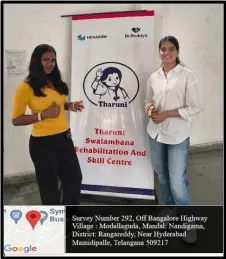 Students at the stall