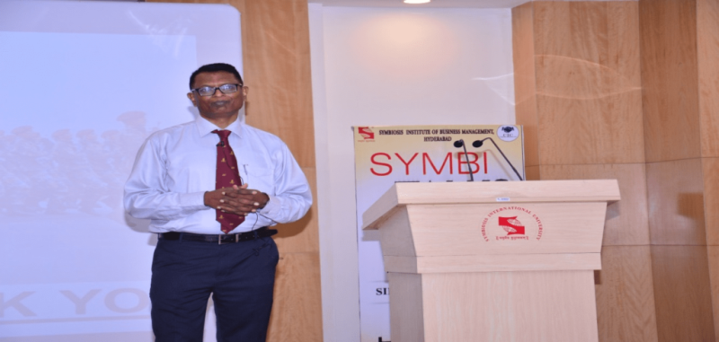 Col.P V Sivaram at Symbi Talks event of SIBM