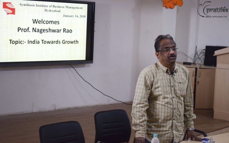  Prof. Nageshwar addressing SIBM student