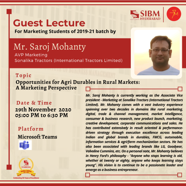Guest Lecture Report Mr. Saroj Mohanty
