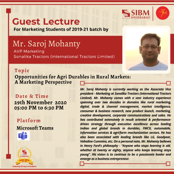 Guest Lecture Report Mr. Saroj Mohanty
